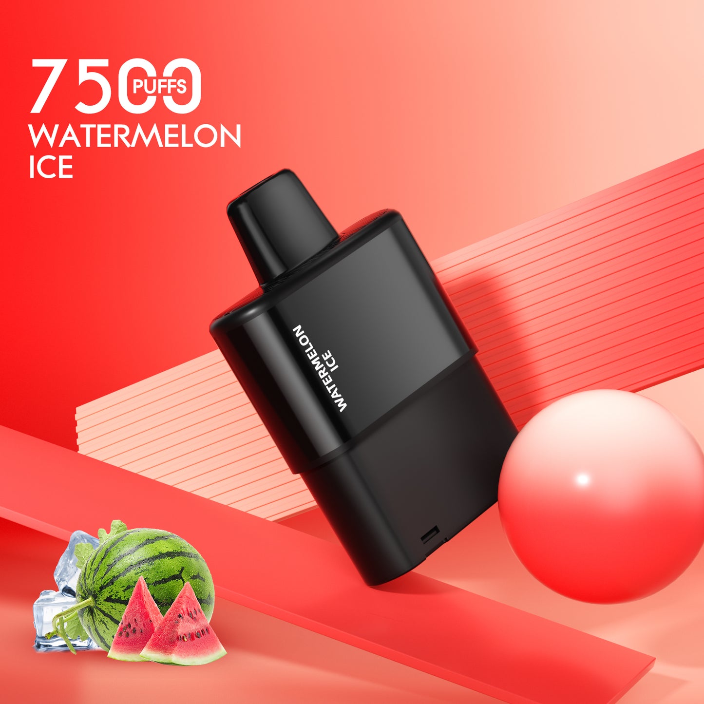 Freeton 7500 Click Bar Pod - Watermelon Ice + Battery
