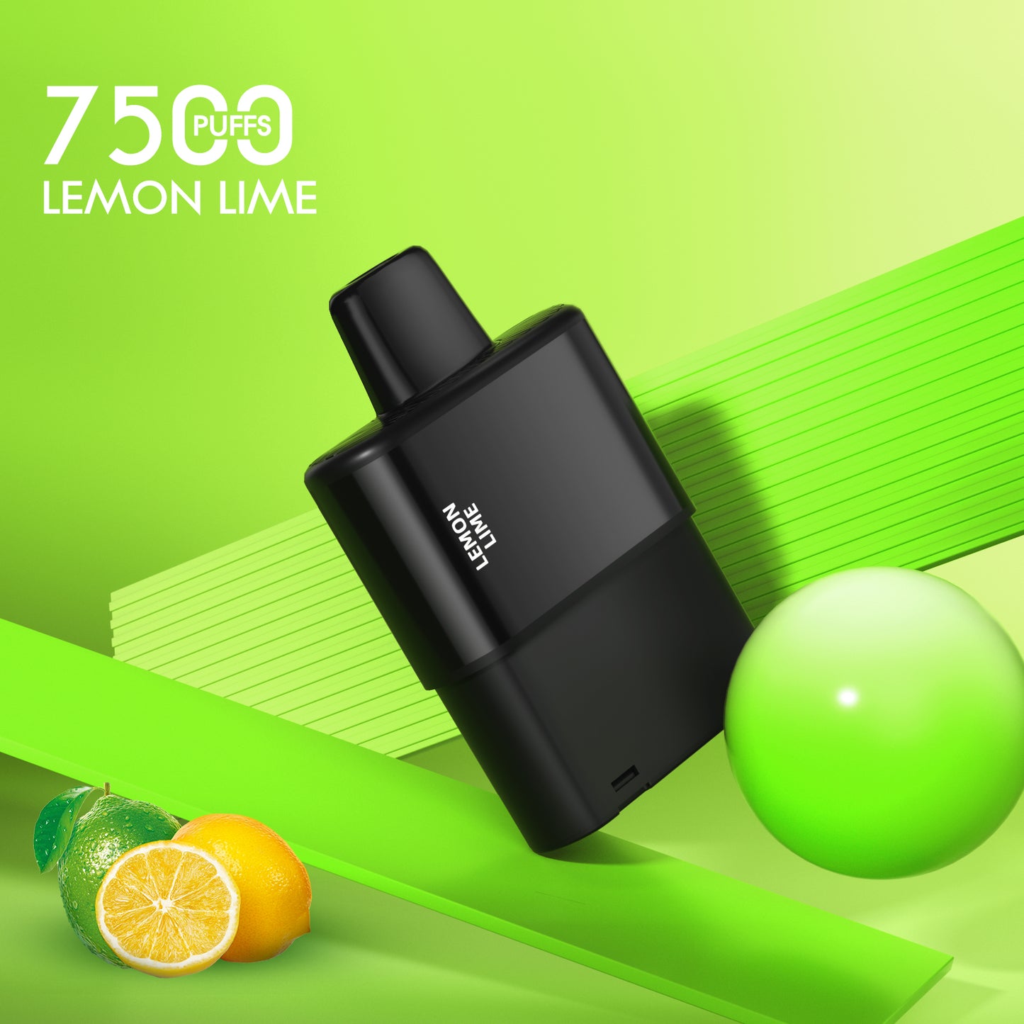 Freeton 7500 Click Bar Pod - Lemon Lime + Battery