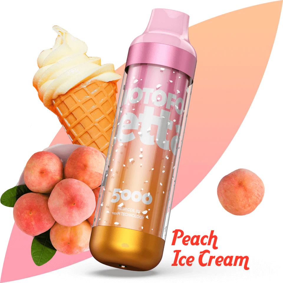 Wotofo Zetta 5000 Puff - Peach Ice Cream