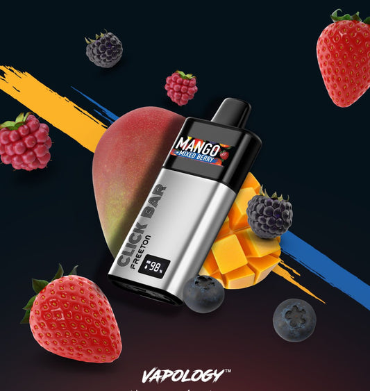 Vapology - Mango Mix Berry Click Pod 7000+ Click Bar Battery