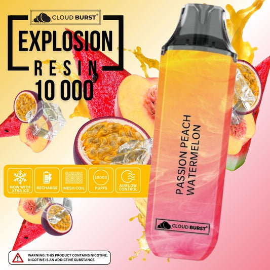 Cloud Burst 10000 Puff - Passion Peach Watermelon