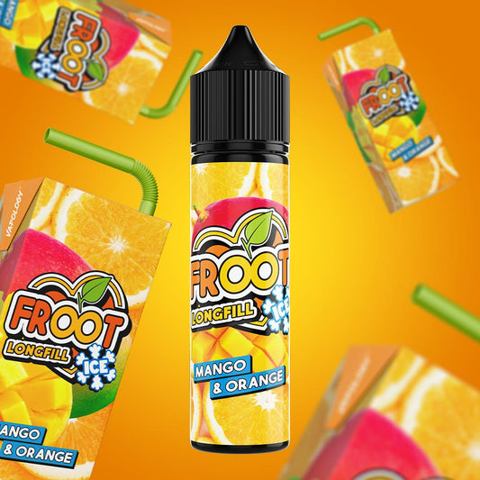 Vapology Salts/MTL Flavour Shot - Mango & Orange Froot Ice  60ml