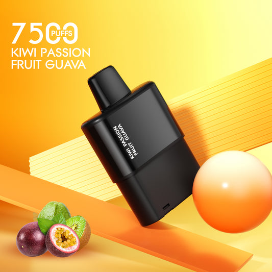 Freeton 7500 Click Bar Pod - Kiwi Passion Guava + Battery