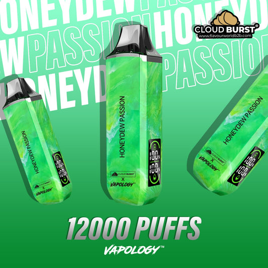 Cloud Burst X Vapology  - 12000 Puff Honeydew Passion