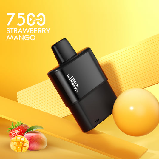 Freeton 7500 Click Bar Pod - Strawberry Mango + Battery