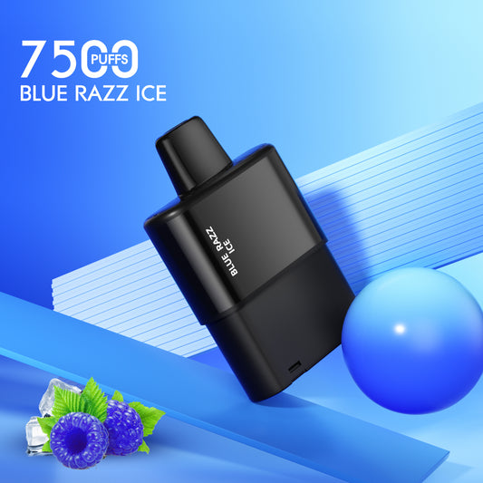 Freeton 7500 Click Bar Pod - Blue Razz Ice + Battery