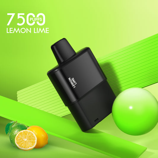 Freeton 7500 Click Bar Pod - Lemon Lime + Battery