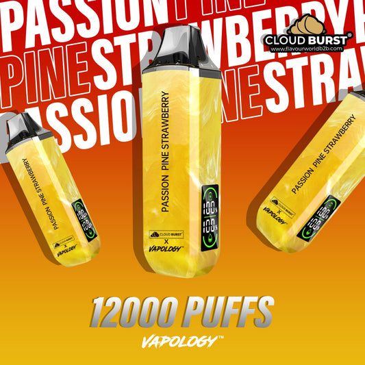 Cloud Burst X Vapology  - 12000 Puff Passion Pine Strawberry