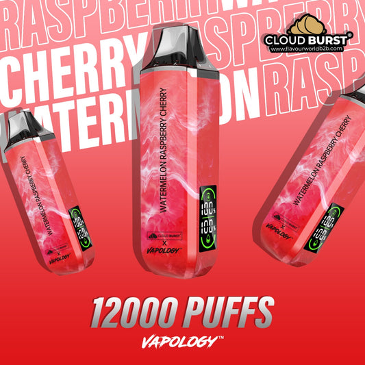 Cloud Burst X Vapology  - 12000 Puff Watermelon Raspberry Cherry