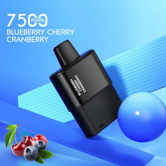 Freeton 7500 Click Bar Pod - Blueberry Cherry Cranberrry + Battery
