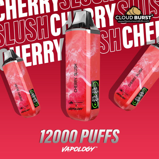 Cloud Burst X Vapology  - 12000 Puff Cherry Slush