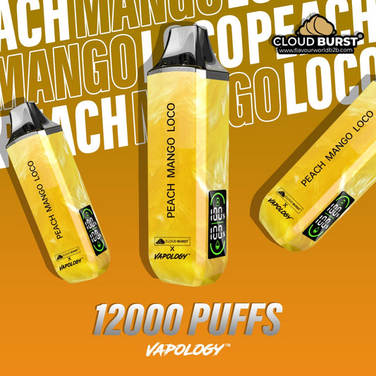 Cloud Burst X Vapology  - 12000 Puff Peach Mango Loco