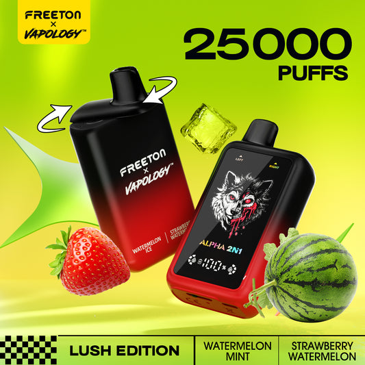 Freeton x Vapology Alpha 2in1 25k - Watermelon ice + Strawberry Watermelon