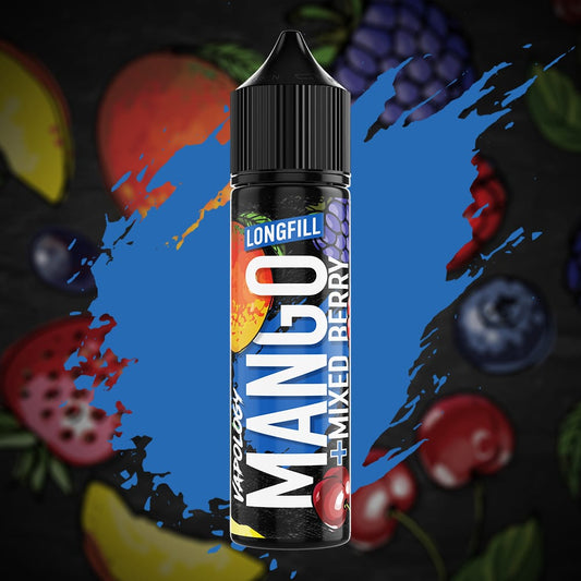 Vapology Salts/MTL Flavour Shot - Mango Mixed Berry  60ml