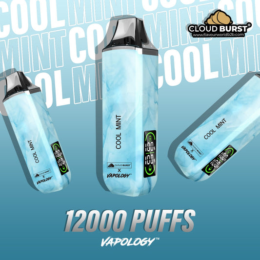 Cloud Burst X Vapology  - 12000 Puff Cool Mint