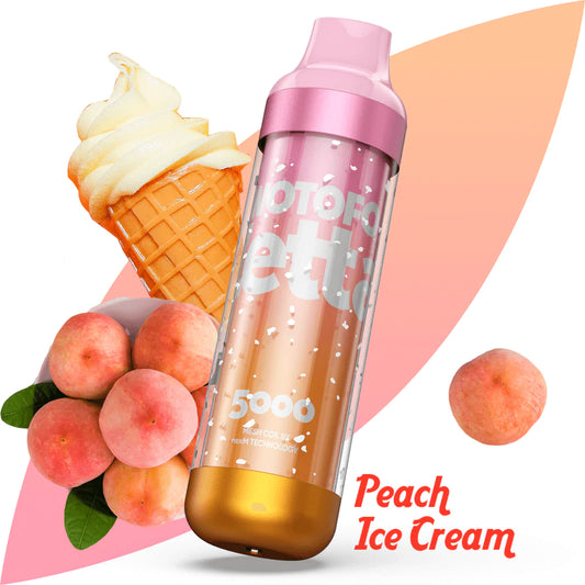 Wotofo Zetta 5000 Puff - Peach Ice Cream
